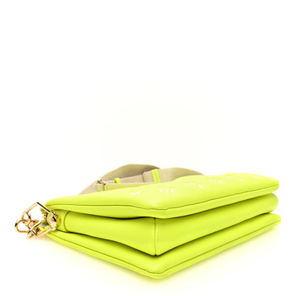 Louis Vuitton Calfskin Embossed Monogram LV Match Coussin PM Fluorescent Yellow 4 of 11