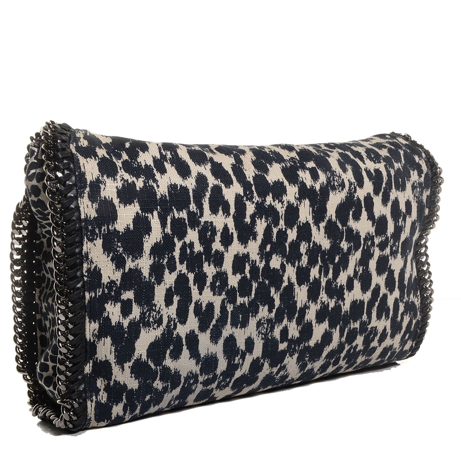 Stella McCartney Linen Leopard Small Falabella Tote Black 4 of 9
