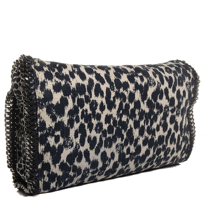 Stella McCartney Linen Leopard Small Falabella Tote Black 4 of 9