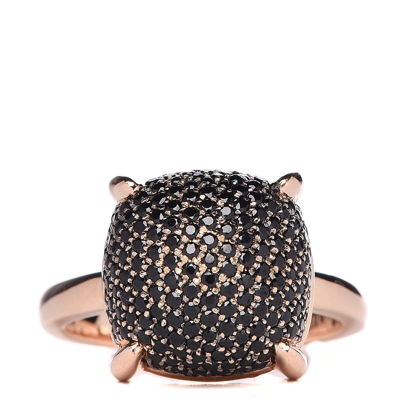 18K Rose Gold Black Spinel 12mm Paloma Picasso Sugar Stacks Ring 52 6