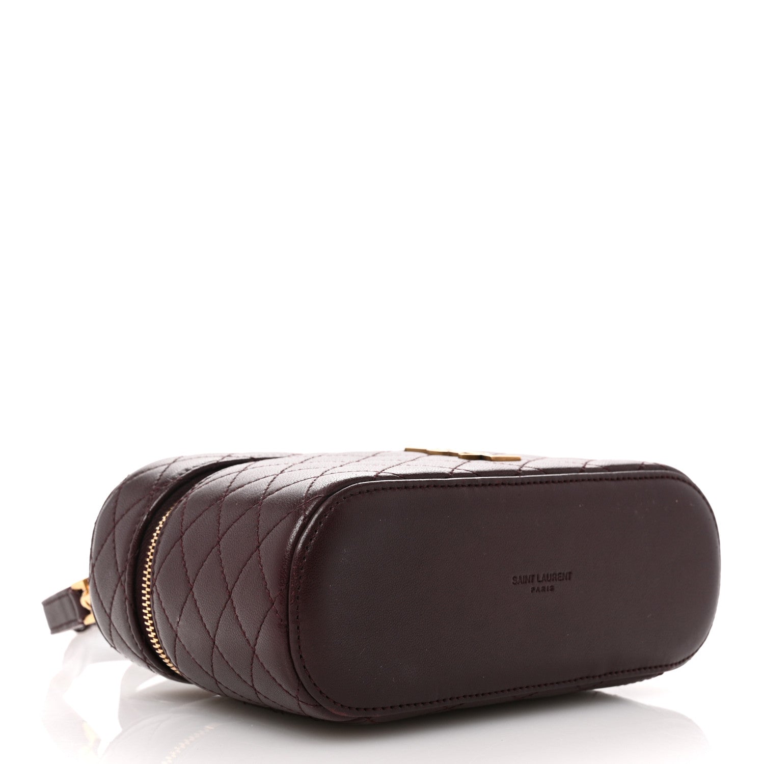 Saint Laurent Lambskin Quilted Mini Gaby Vanity Case Rouge Cabernet 4 of 12