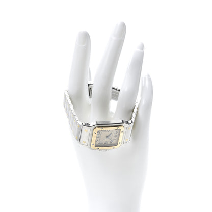 Cartier Stainless Steel 18K Yellow Gold 29mm Santos De Galbee Quartz Watch 2 of 6