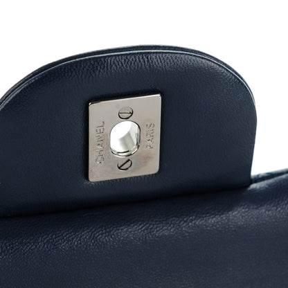 Chanel Lambskin Quilted Jumbo Double Flap Navy Blue 5 of 8