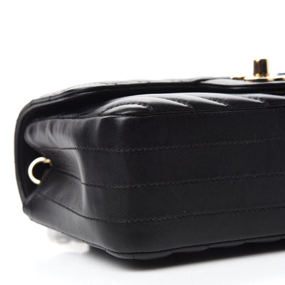 Chanel Lambskin Chevron Quilted Mini Rectangular Flap Black 6 of 11