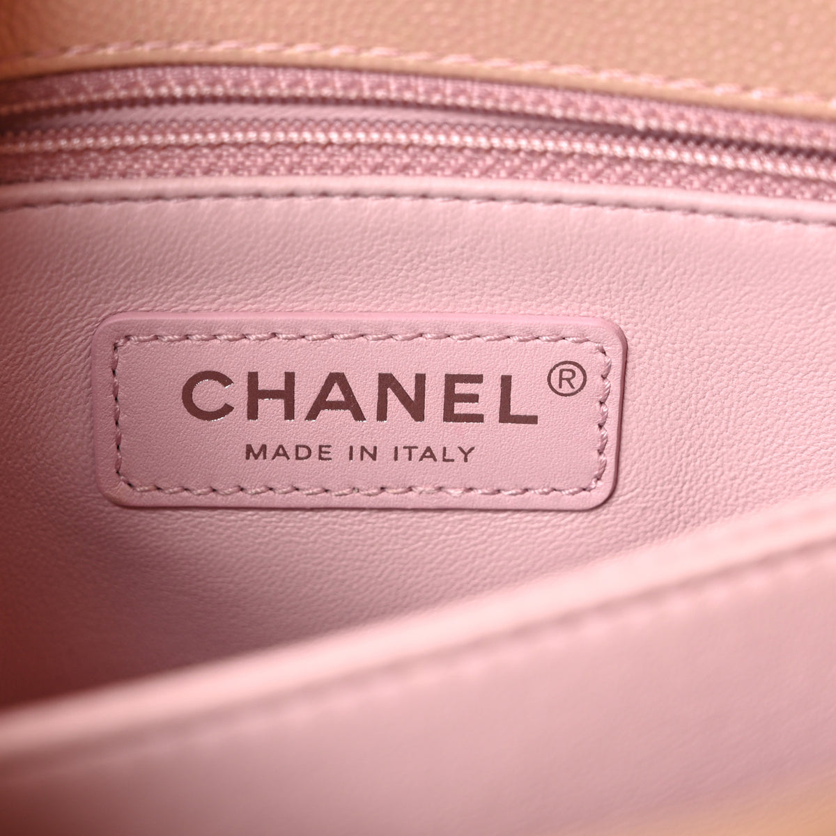 Iridescent Caviar Quilted Mini Coco Handle Flap  Pink