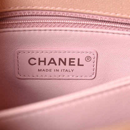 Chanel Iridescent Caviar Quilted Mini Coco Handle Flap  Pink 6 of 10