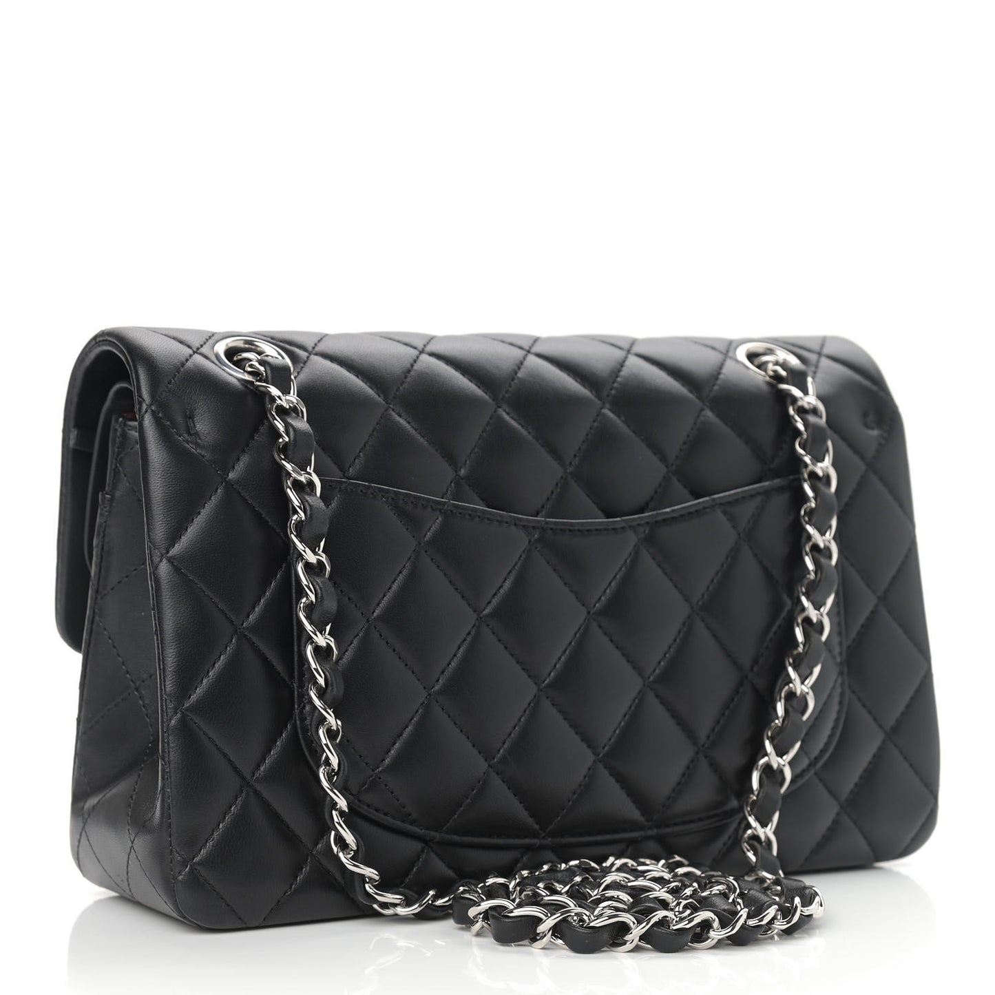 Lambskin Quilted Small Double Flap Black