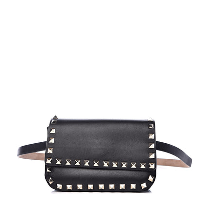Valentino Garavani Calfskin Rockstud Belt Bag Black 1 of 12