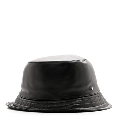 Hermes Newton Calfskin Fred Bucket Hat 59 Black 1 of 10