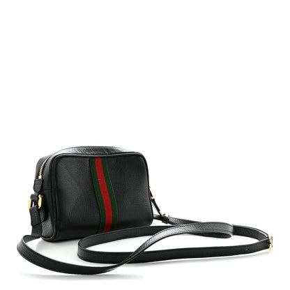 Gucci Calfskin Web Mini Ophidia Shoulder Bag Black 3 of 10
