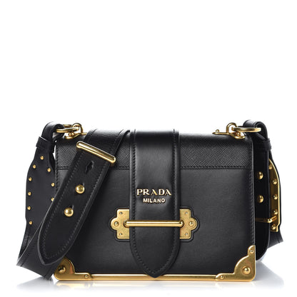 Prada City Calf Saffiano Cahier Bag Black 1 of 7