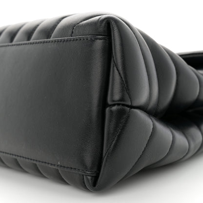 Saint Laurent Calfskin Y Quilted Monogram Medium Loulou Chain Satchel Black 10 of 15