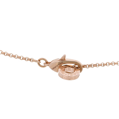 Bulgari 18K Rose Gold Diamond Small B.Zero1 Pave Pendant Necklace 4 of 6