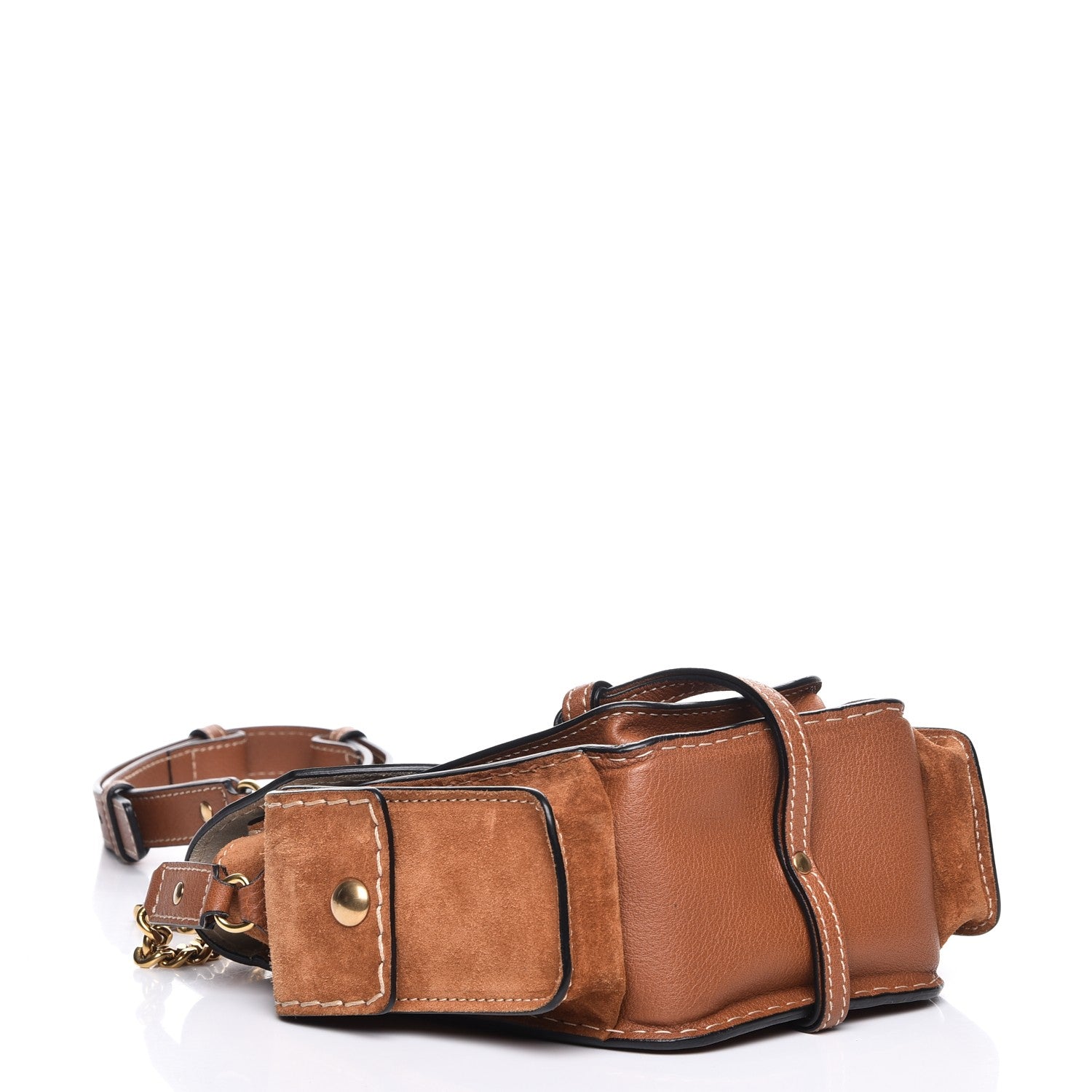 Chloe Calfskin Suede Small Jodie Camera Bag Caramel 4 of 7