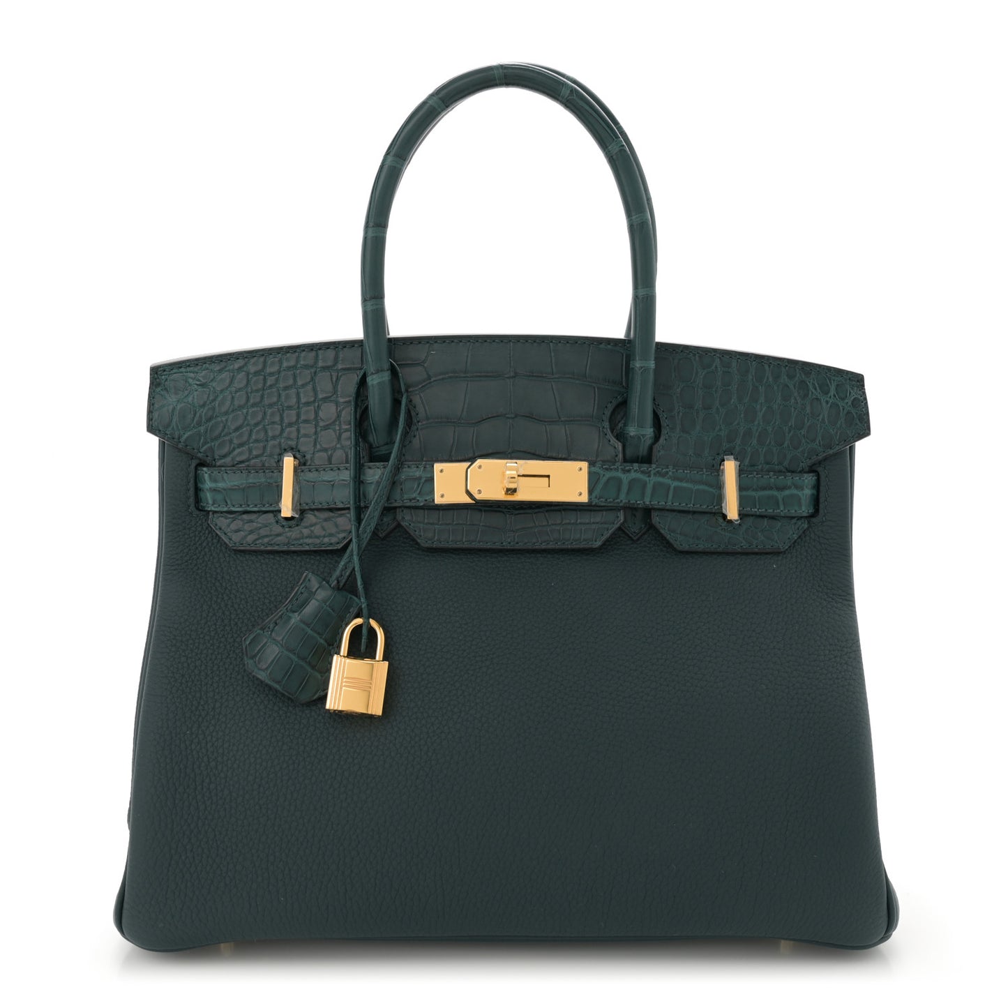 Togo Matte Alligator Birkin Touch 30 Vert Cypress