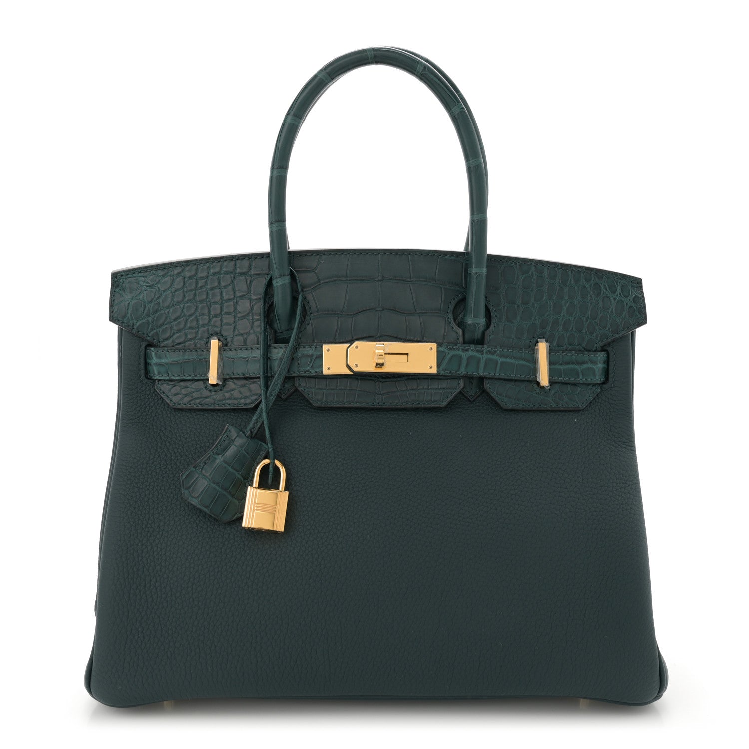 Hermes Togo Matte Alligator Birkin Touch 30 Vert Cypress 1 of 10