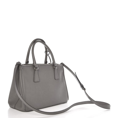 Prada Saffiano Small Galleria Double Zip Tote Marmo 3 of 6