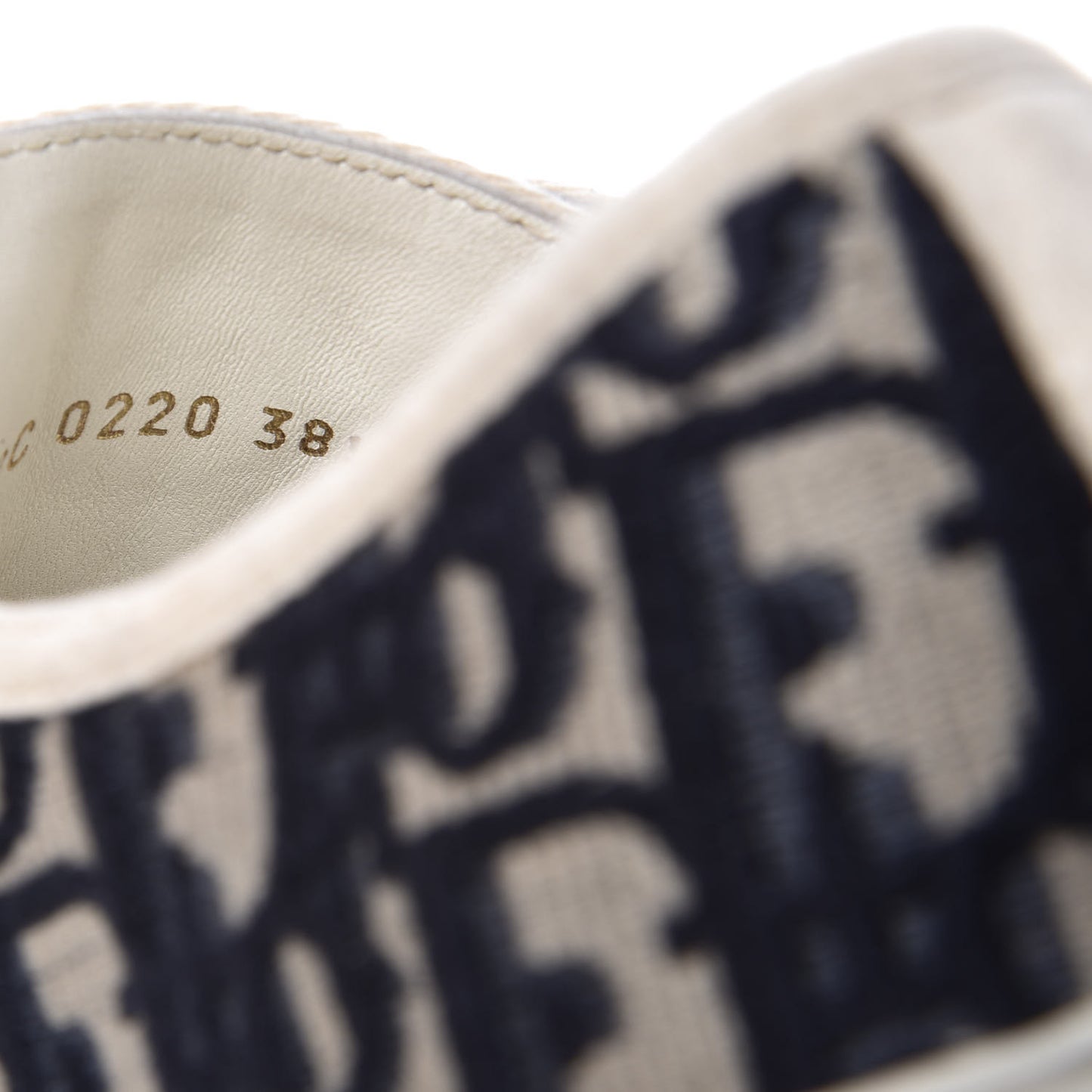 Canvas Oblique Walk'N'Dior Low Top Sneakers 38 Deep Blue