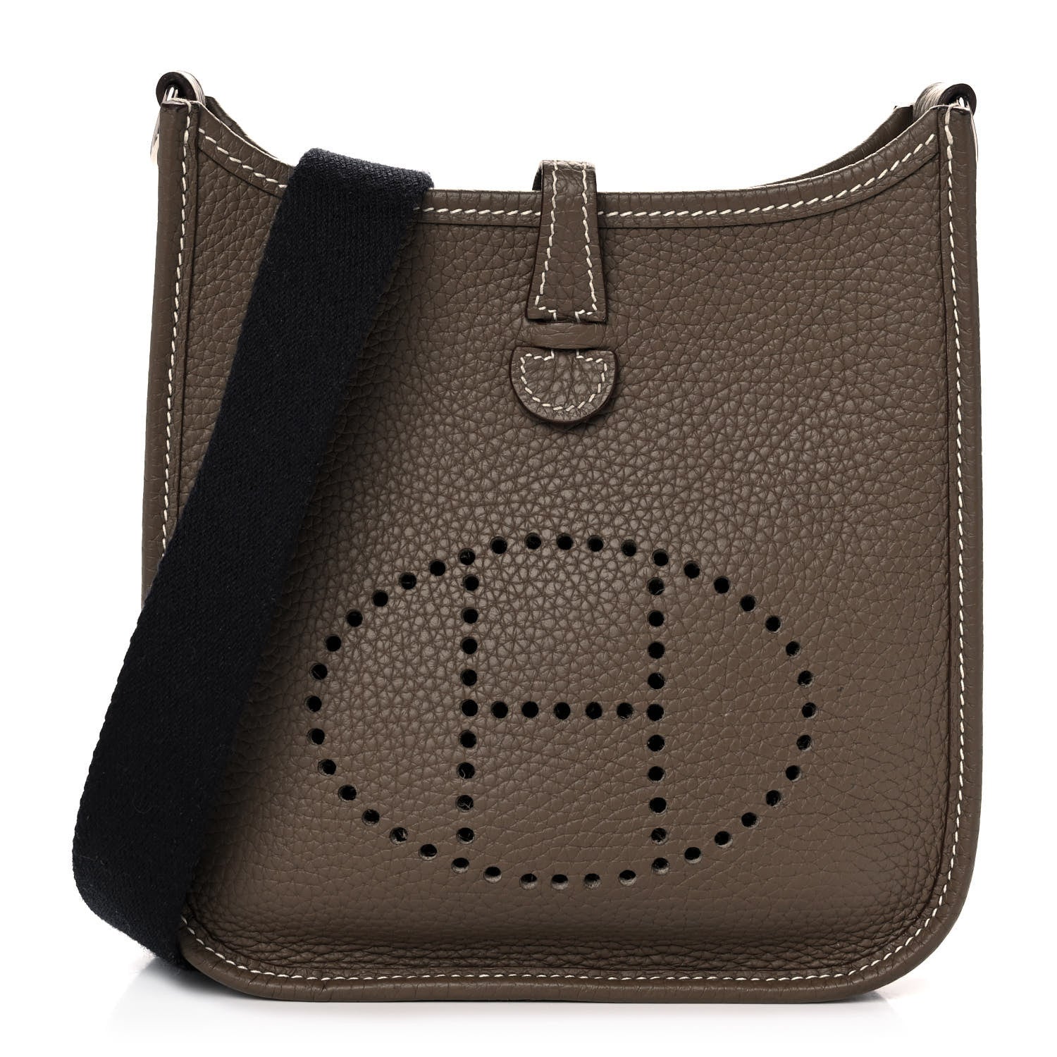 Hermes Taurillon Clemence Amazone Evelyne TPM Etoupe Bleu Indigo 1 of 8