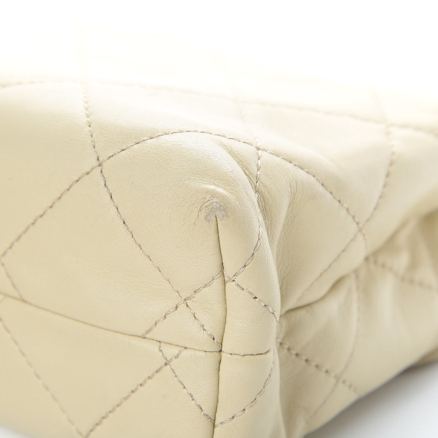Calfskin Quilted In the Business Flap Bag Beige Clair