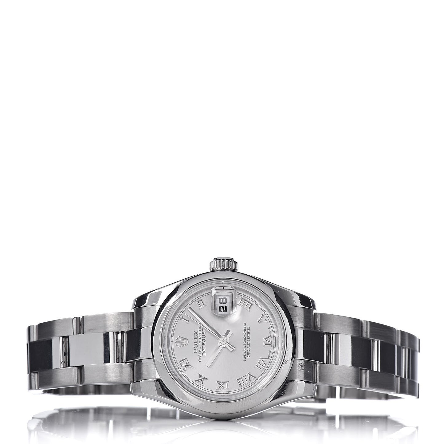 Stainless Steel 26mm Oyster Perpetual Datejust Watch Silver Roman 179160