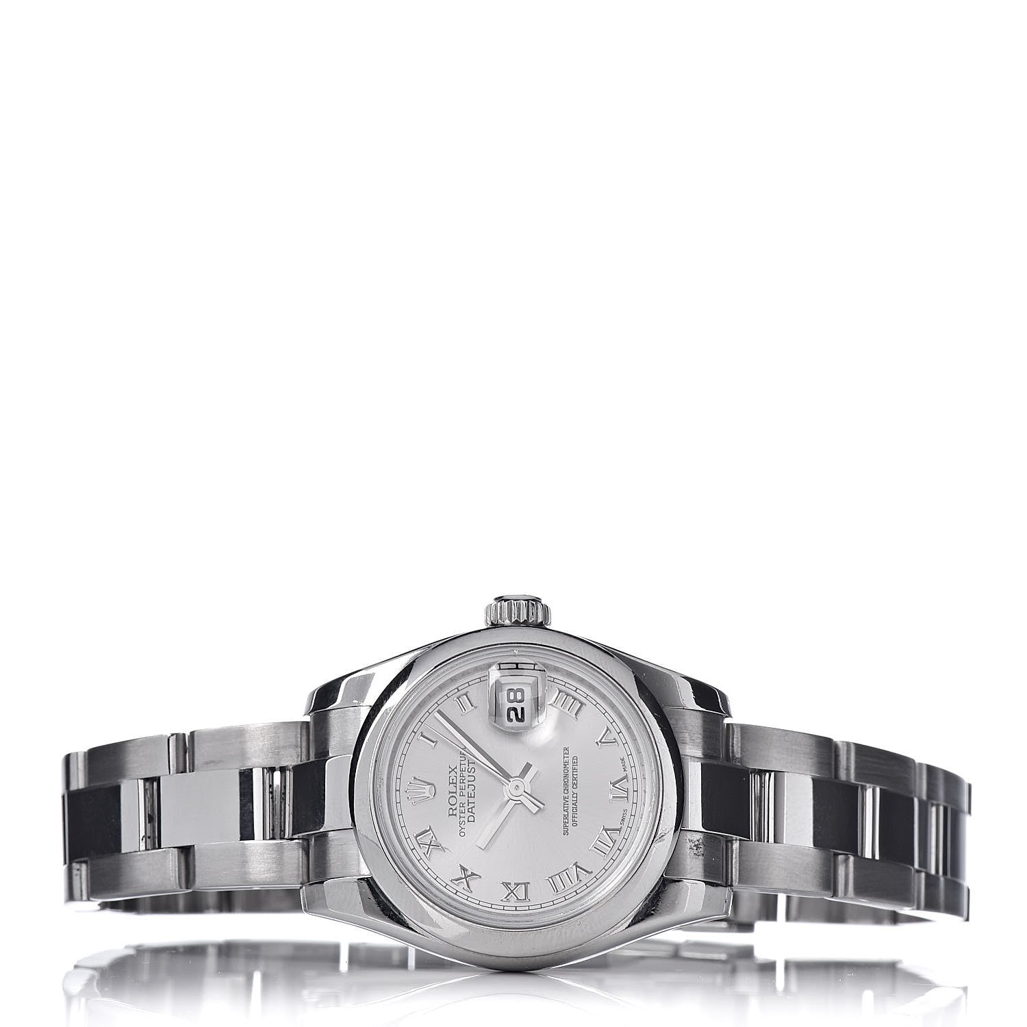 Rolex Stainless Steel 26mm Oyster Perpetual Datejust Watch Silver Roman 179160 3 of 7