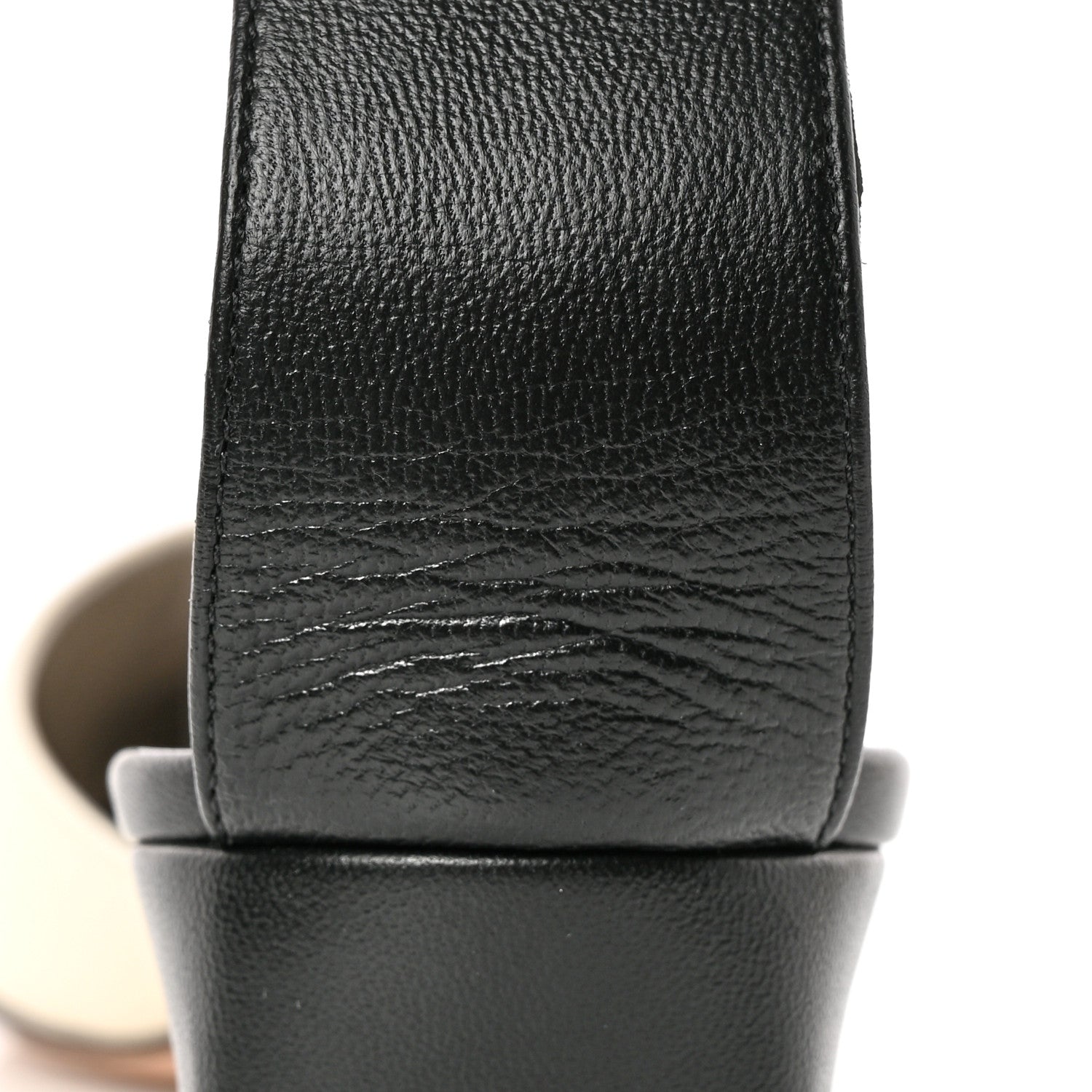 Chanel Lambskin Grosgrain Cap Toe Logo Ankle Strap Pumps 38 White Black 16 of 18