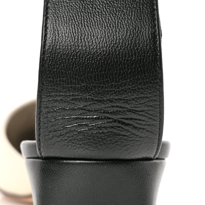 Chanel Lambskin Grosgrain Cap Toe Logo Ankle Strap Pumps 38 White Black 16 of 18