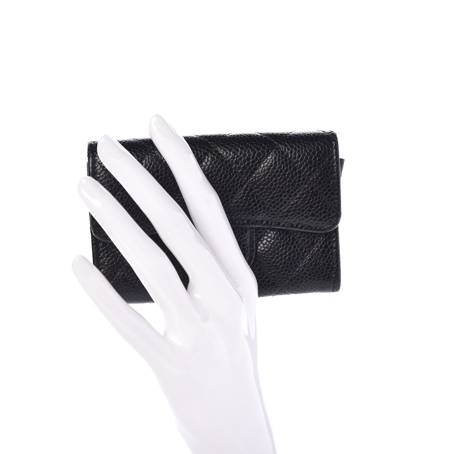 Chanel Caviar Quilted Flap Card Holder Black 2 of 8
