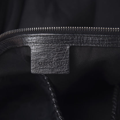Gucci Monogram Large Horsebit Chain Hobo Black 6 of 12