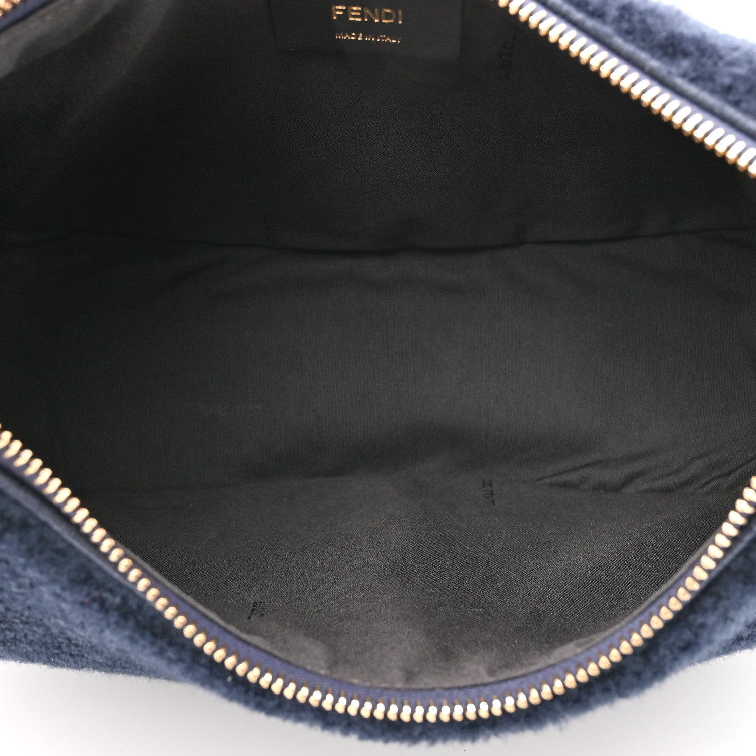 Fendi Sheep Fur Vitello Grace Small Fendigraphy Hobo Midnight 5 of 10