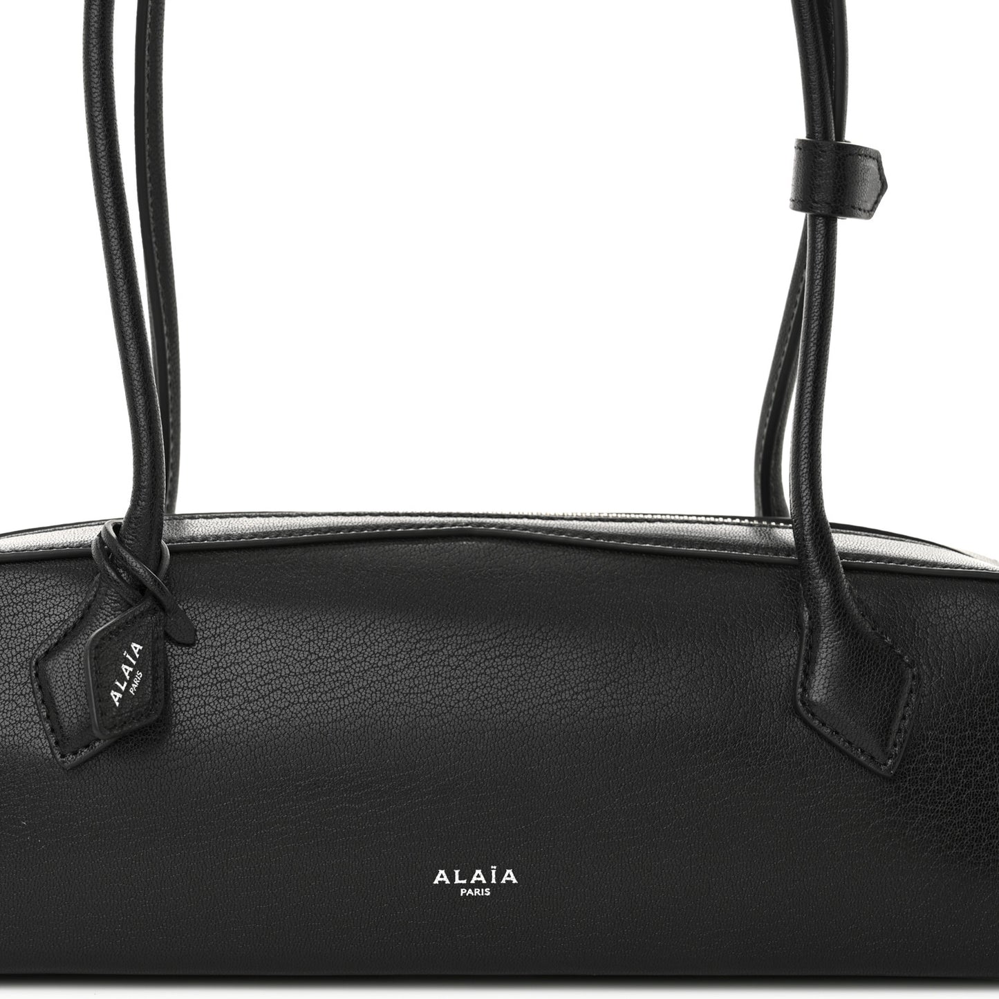 Shiny Goatskin Medium Le Teckel Bag Black