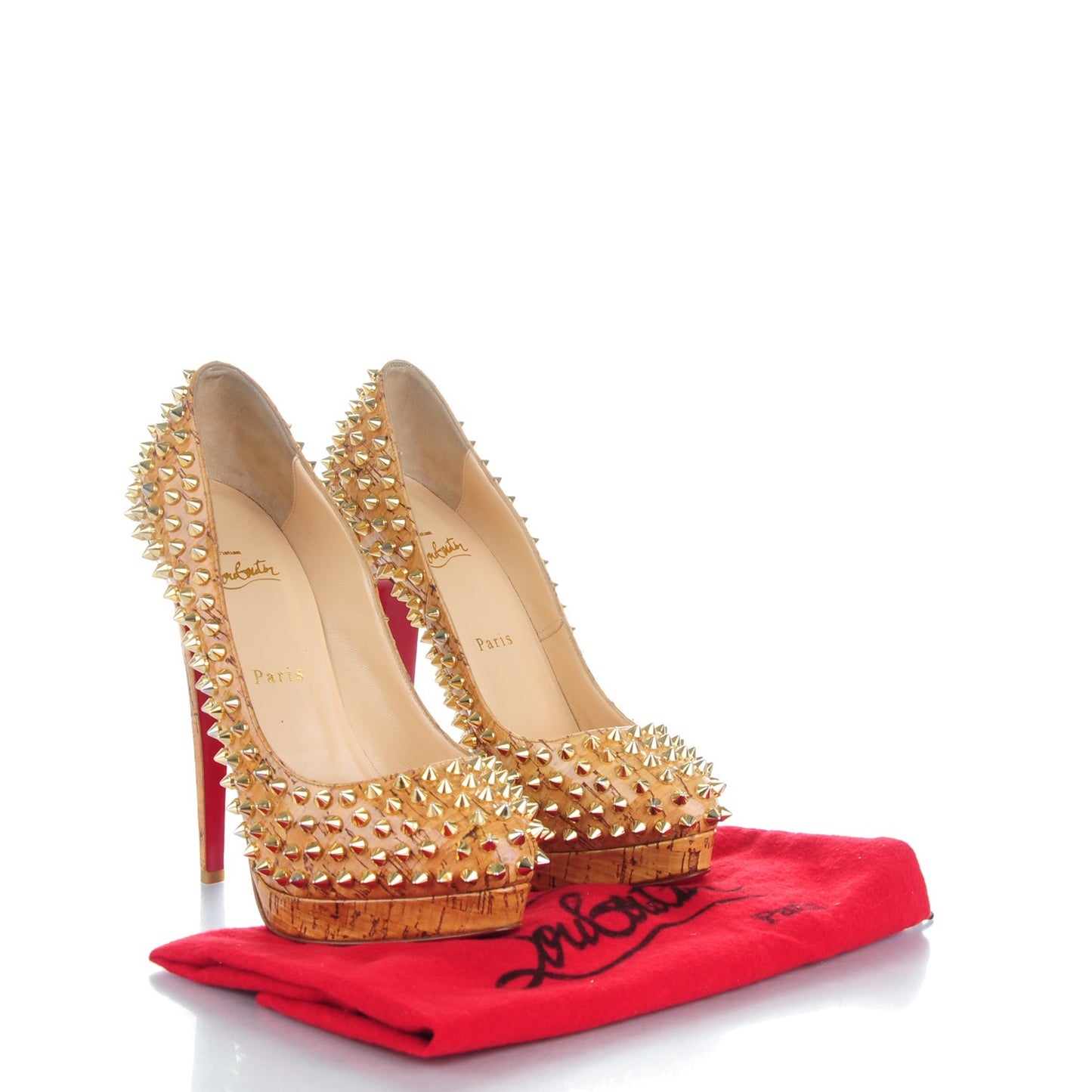 Cork Alti Spikes 160 Pumps 39 Natural Gold