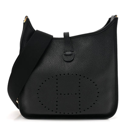Hermes Taurillon Clemence EVELYNE III PM Black 1 of 13