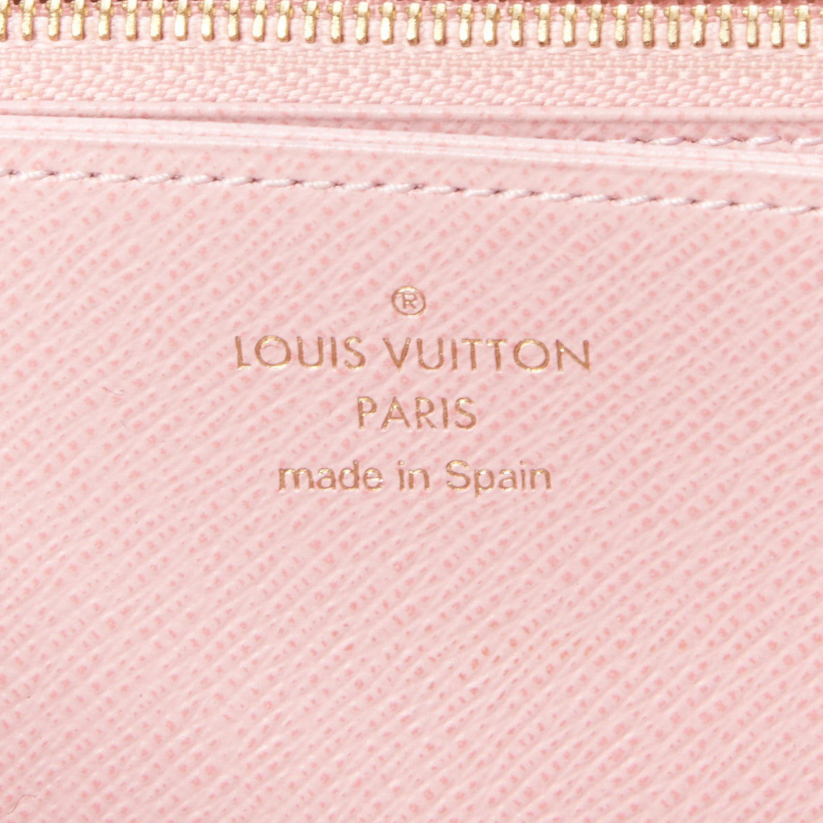 Damier Ebene Zippy Wallet Rose Ballerine