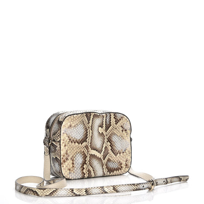 Gucci Python Small Soho Disco Bag Off White Nut Brown Beige 3 of 7