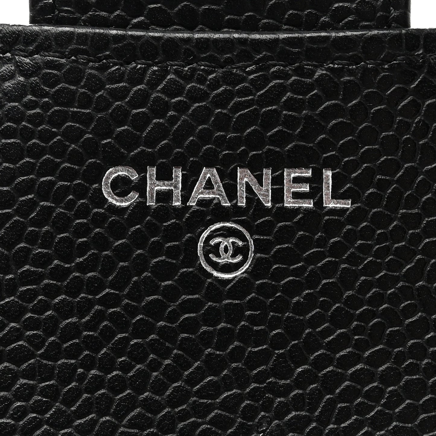 Caviar Quilted Compact Flap Wallet Black