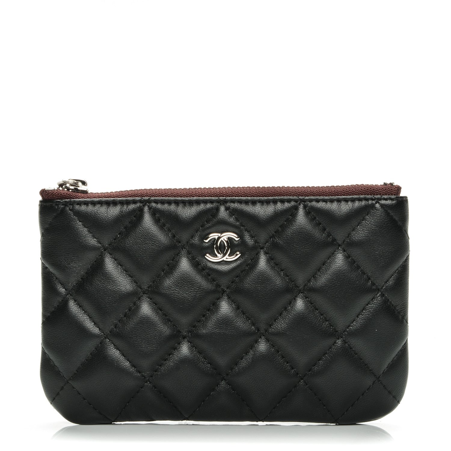 Chanel Lambskin Quilted Small Cosmetic Case Black 1 of 7