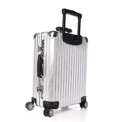 Fendi X RIMOWA Aluminum FF Print Roll Away Carry On Luggage Silver 3 of 15