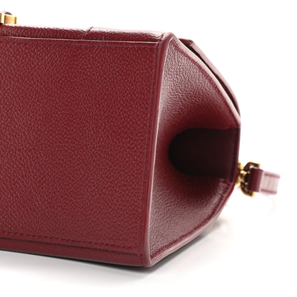 Balenciaga Grained Calfskin Small Hourglass Top Handle Bag Dark Red 8 of 10