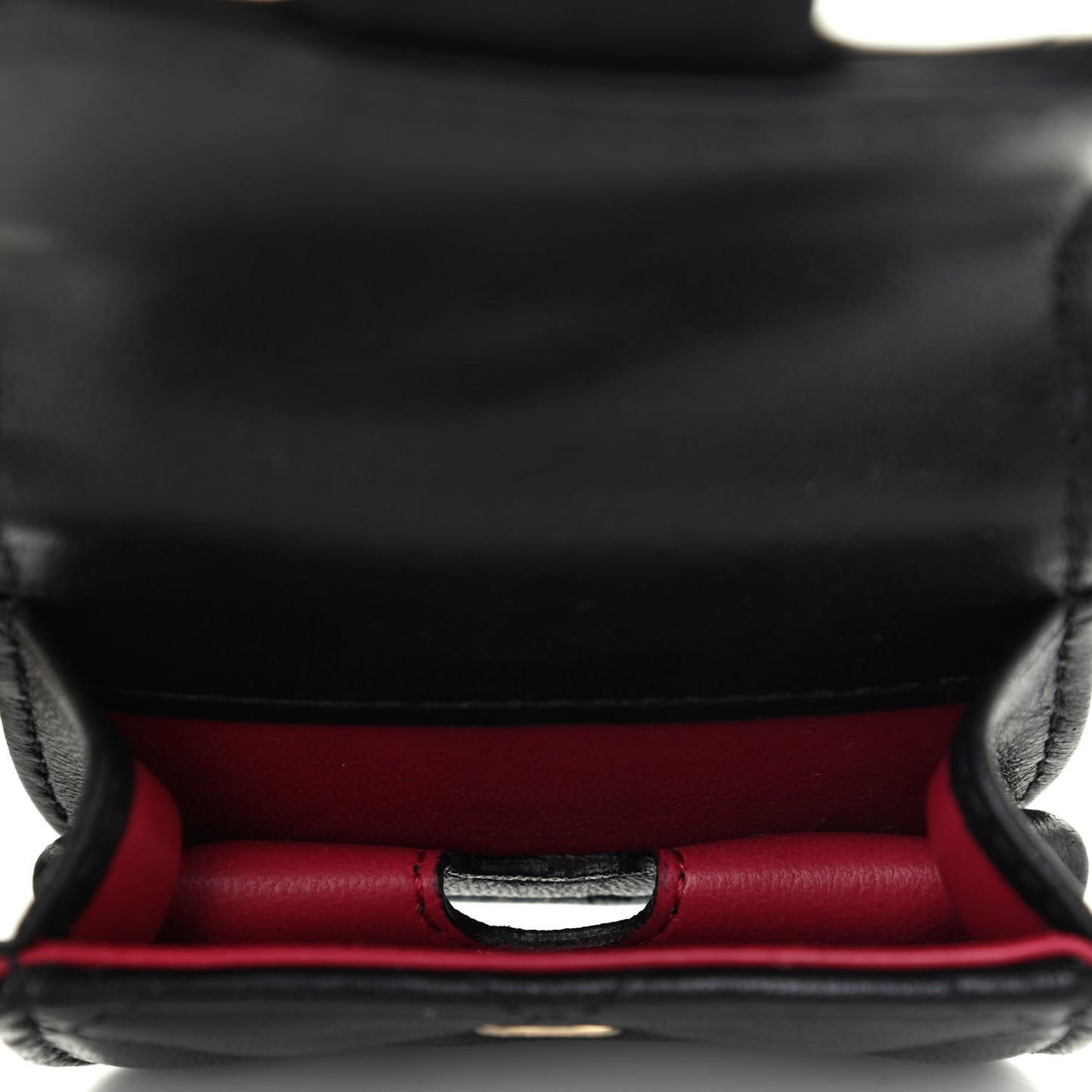 Pearl Lambskin Pearl Crown CC Wristlet Multi Pouches Black