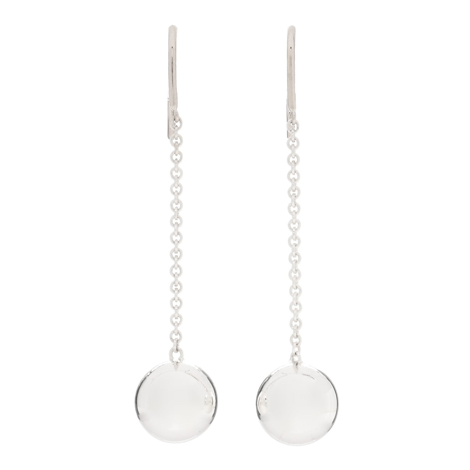 Tiffany Sterling Silver 10mm HardWear Ball Drop Earrings 1 of 4