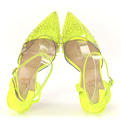 Christian Louboutin PVC Fluo Mat Spikaqueen 100 Pumps 37.5 Version Yellow Fluo 2 of 13