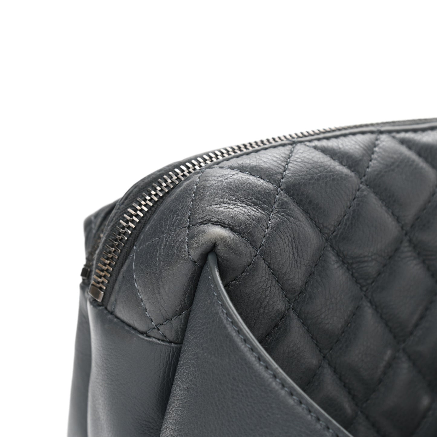 Calfskin Quilted Waist Bag Dark Grey