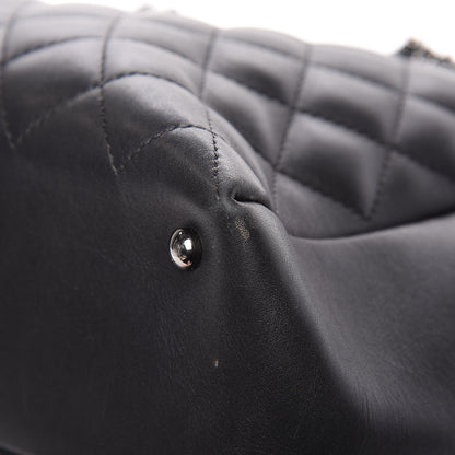 Chanel Calfskin Quilted Feather Weight Bowling Bag Black 16 of 19