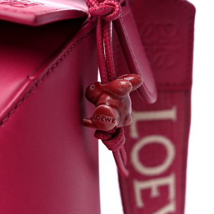 Loewe Satin Calfskin Monochrome Small Puzzle Edge Bag Ruby Red Glaze 10 of 10