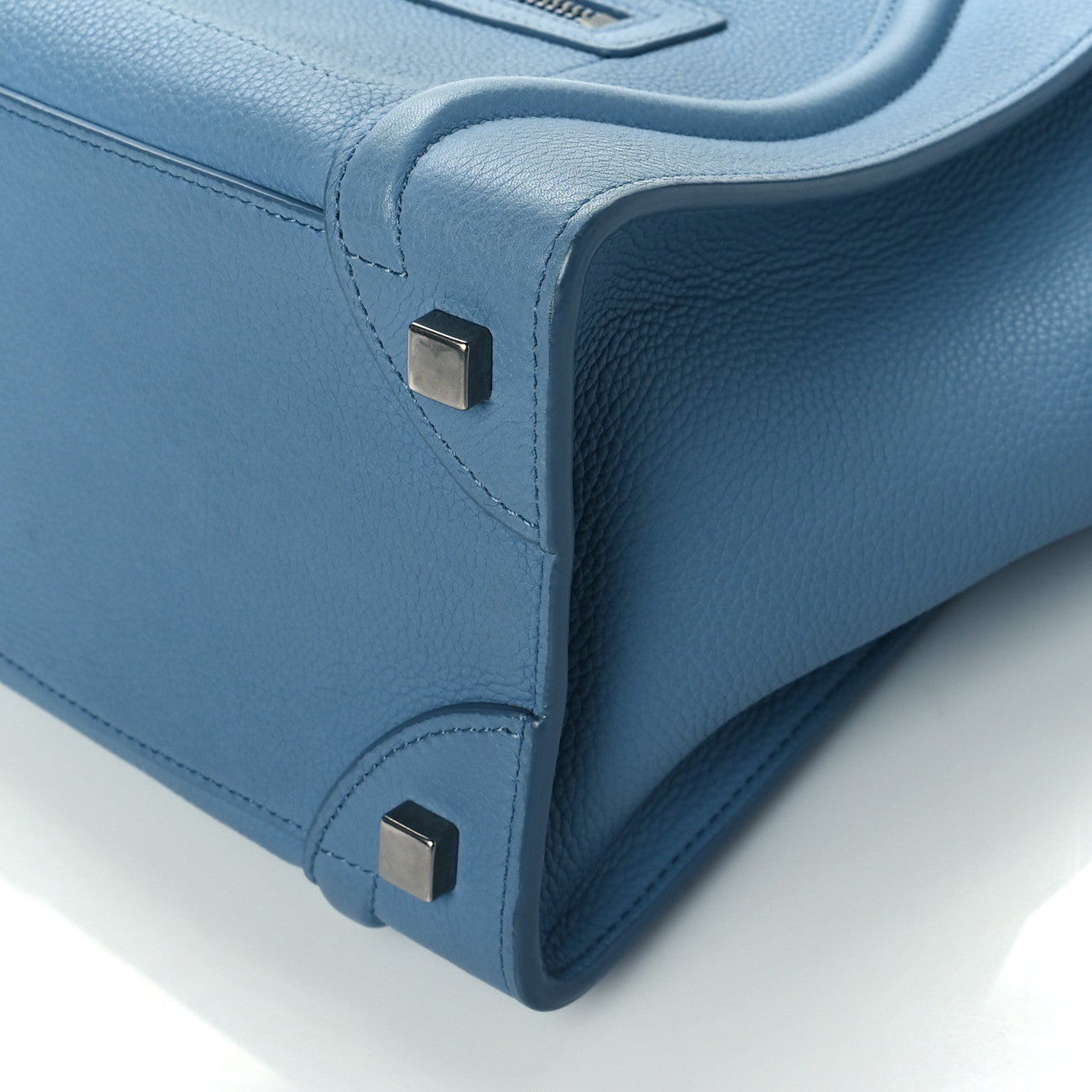Celine Drummed Calfskin Micro Luggage Slate 9 of 9