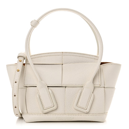 Bottega Veneta Grained Calfskin Maxi Intrecciato Mini Arco Bianco 1 of 12
