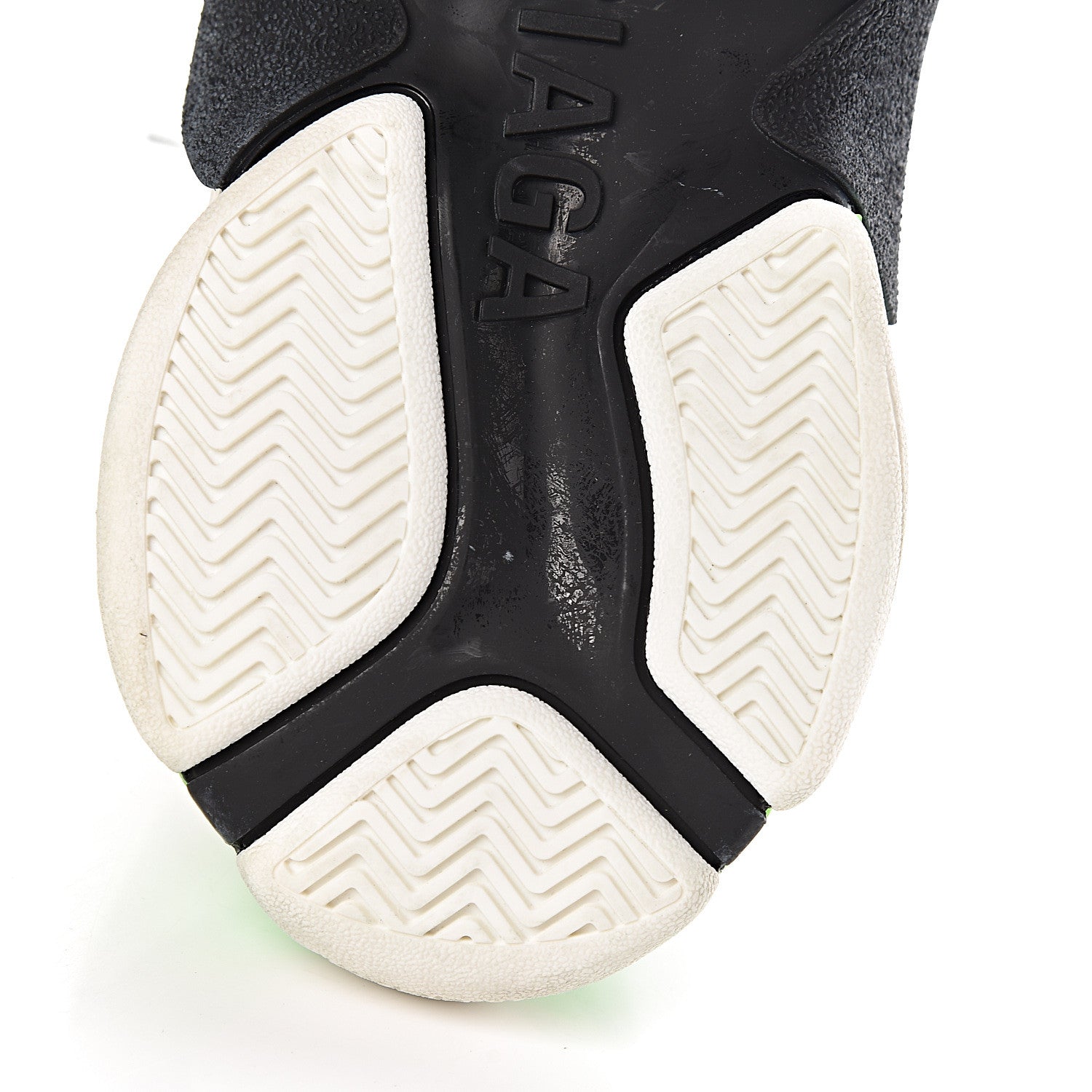 Balenciaga Fabric Mesh Womens Triple S Sneakers 38 White Green Fluo Black 12 of 18