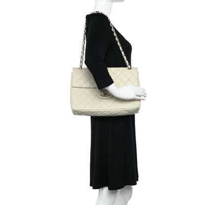 Chanel Washed Caviar Quilted Maxi Single Flap White 2 of 13